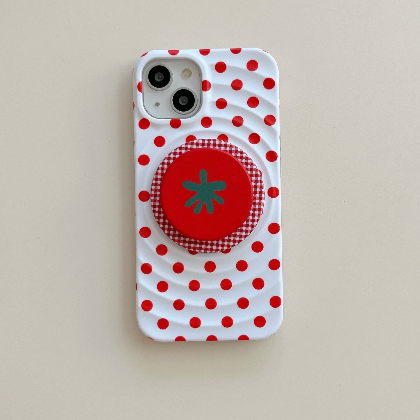 Cute Red Tomato Magnetic Holder Phone Case