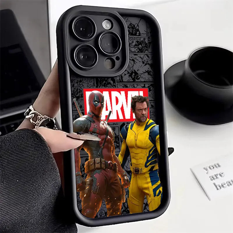 Marvel Deadpool Wolverine Silicone Case For Apple iPhone