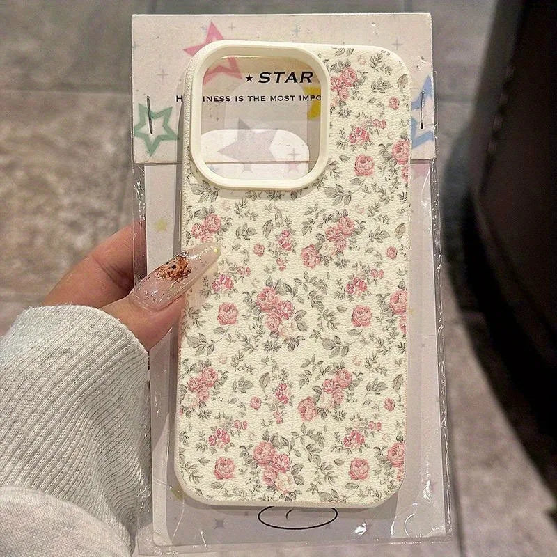 Vintage Retro Floral Phone Case For iPhone , Flower Pattern Soft Protective Cover