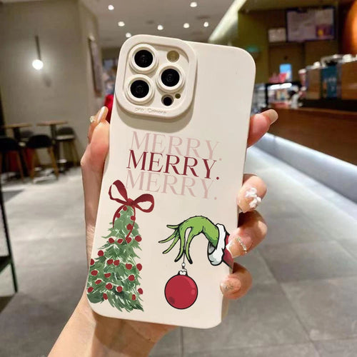 Christmas Tree Pattern Soft Phone Case For iPhone Shockproof Bumper Cover