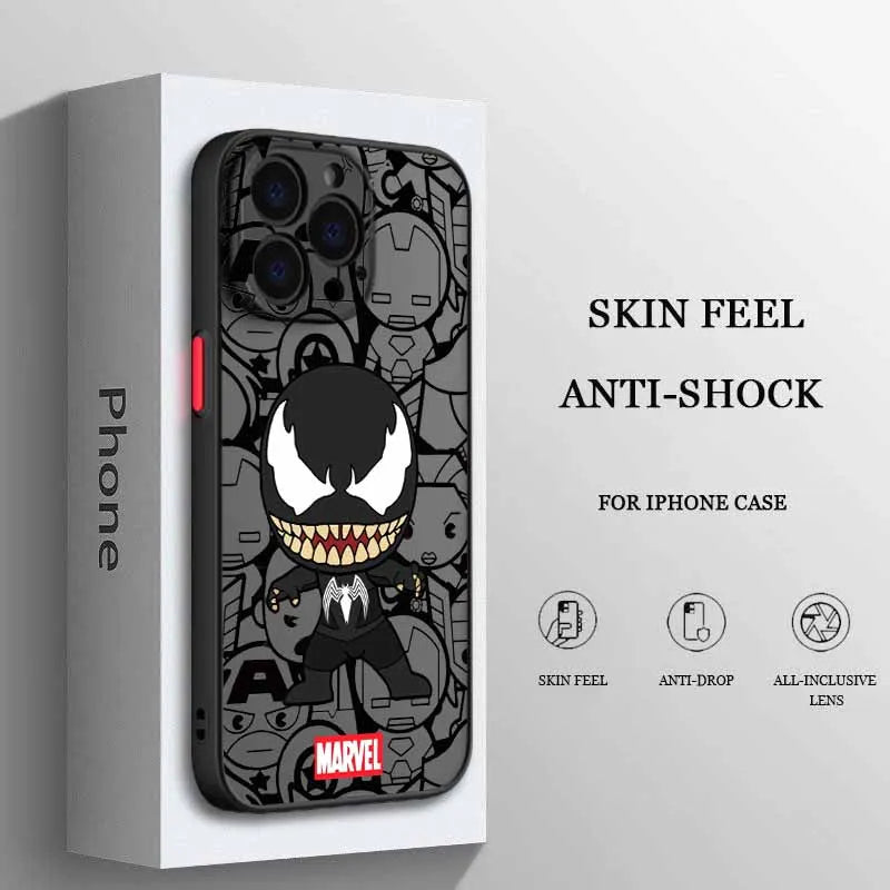 Superhero Spider Man For iPhone Frosted Translucent Soft Phone Case