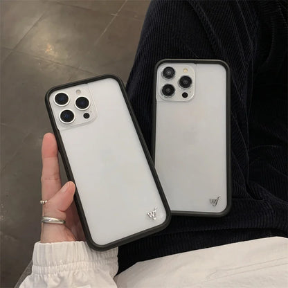 Wildflower Transparent Anti- Fall Phone Case For iPhone