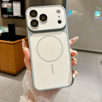 Shockproof Frosted Contrast Color Magnetic Case For iPhone