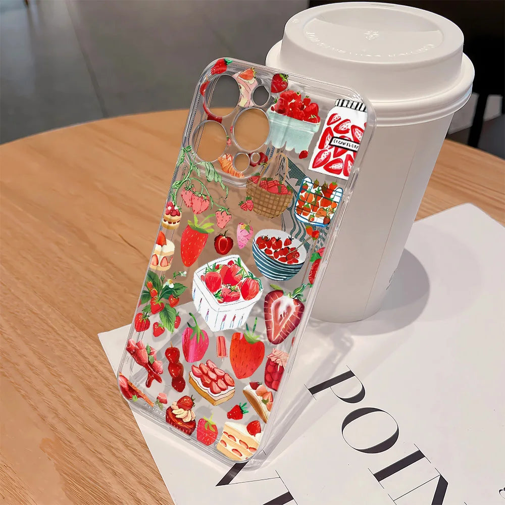 Strawberries Cherries Bright Fruits Phone Case