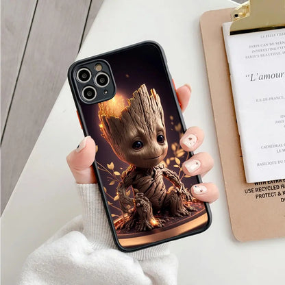 Cartoon Groot Venom Marvel Baby Translucent Case For iPhone