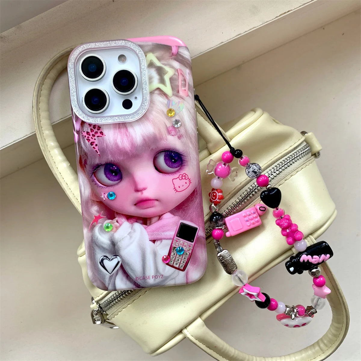 New Cute Cartoon Pink Little Girl Phone Case For iPhone