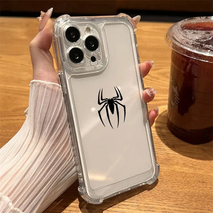 Marvel Spiderman Ironman Clear Case For iPhone