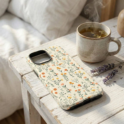 Pastel Cottage Floral Magnetic 2 In 1 Shockproof Case For iPhone Compatible With Magsafe Cover