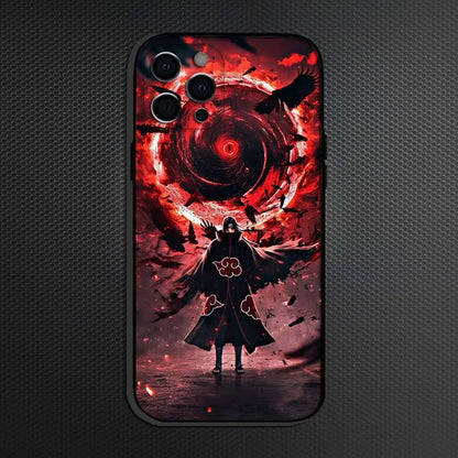 Anim Itachi Uchiha Phone Case For iPhone Soft Silicone Black Cover