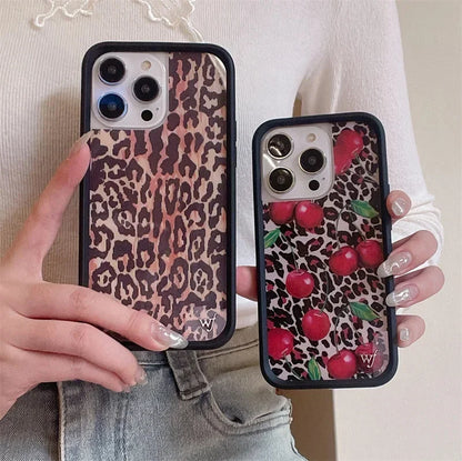 Fashion Wildflower Cartoon Swans Phone Case For iPhone