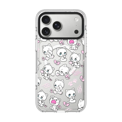 Cartoon Rabbits Pink Hearts Acrylic Phone Cover For IPhone