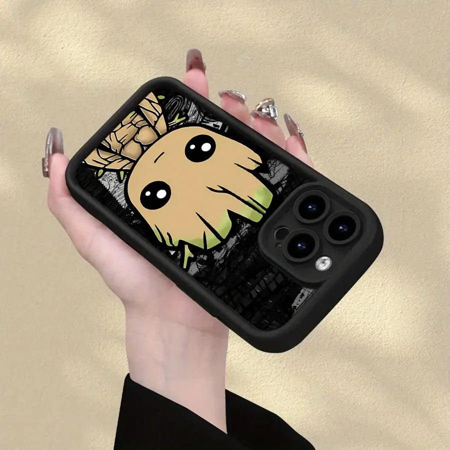 Marvel Cartoon Groot Iron Man Soft Cover Phone Case For iPhone