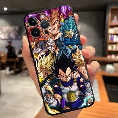 Dragon Ball Goku Vegeta Case For iPhone Black Soft Phone Cover