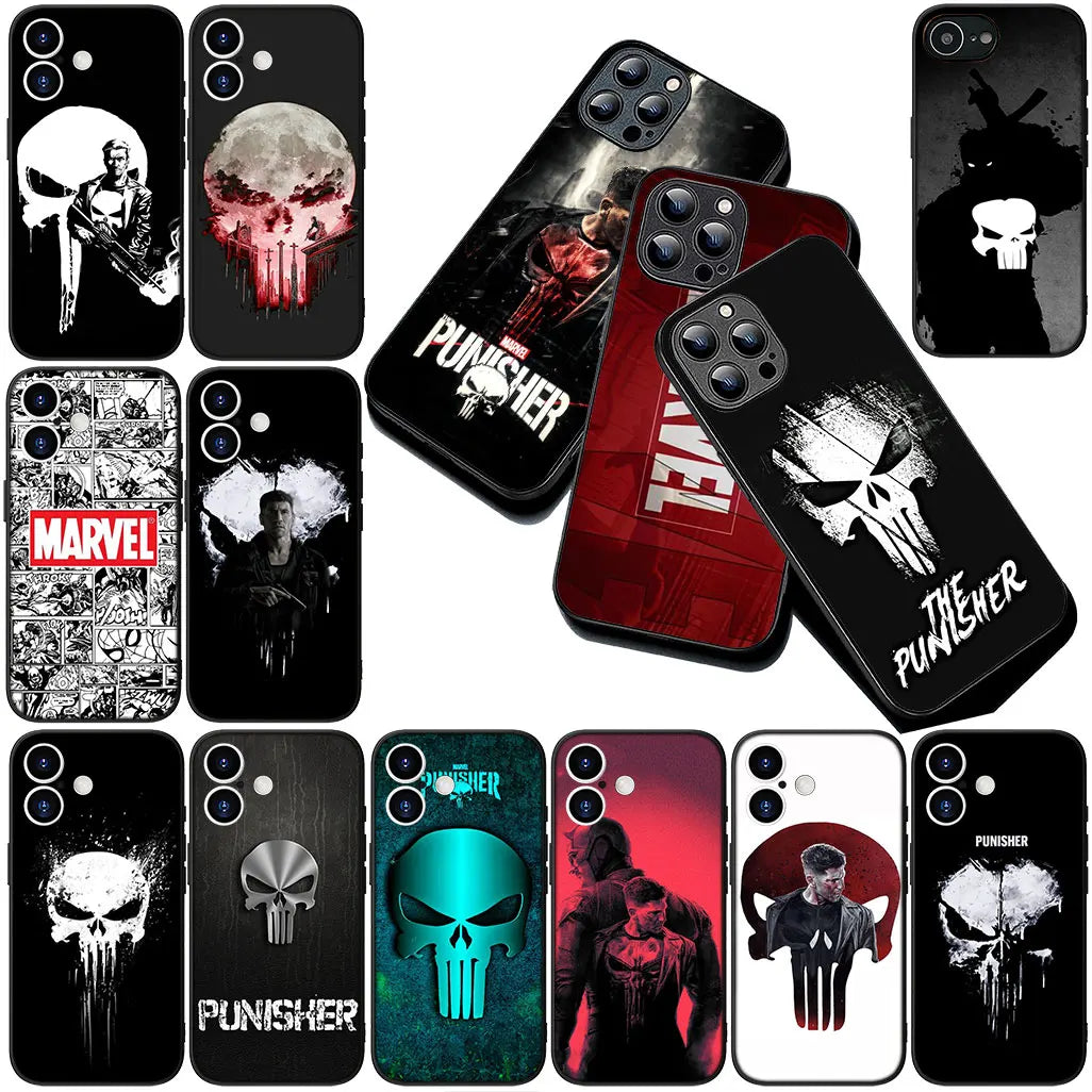 Cover For Apple iPhone The Punisher Marvel Skull