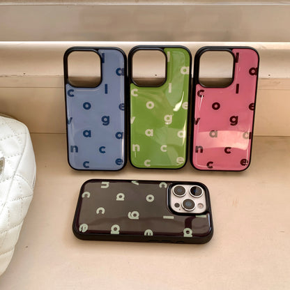 Pure Color Simplicity English Letters Shockproof Phone Case