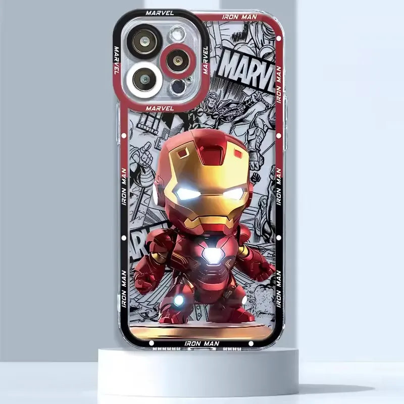 Marvel Spider Man Iron Man Captain America Hulk Case For iPhone