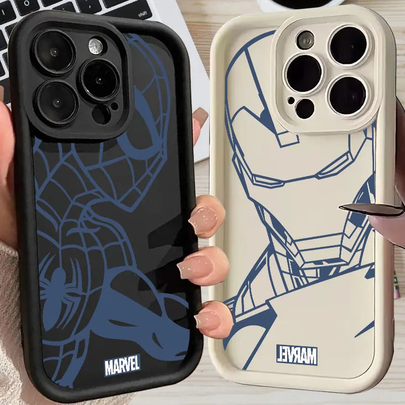 Iron Man Spider Man Silicon Case For Apple iPhone