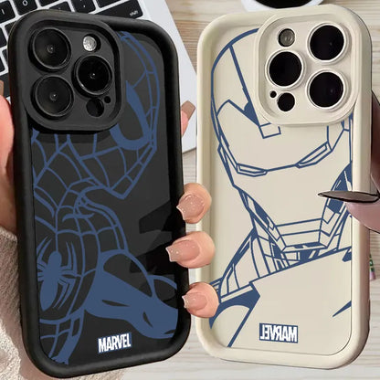 Iron Man Spider Man Silicon Case For Apple iPhone