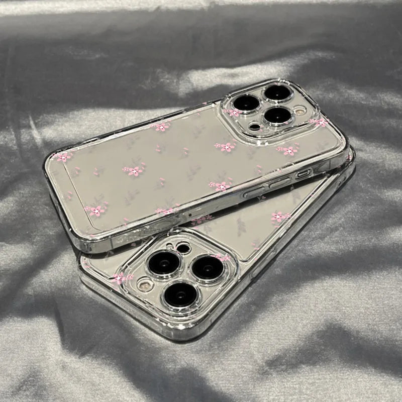 Transparent Flower Phone Case For iPhone