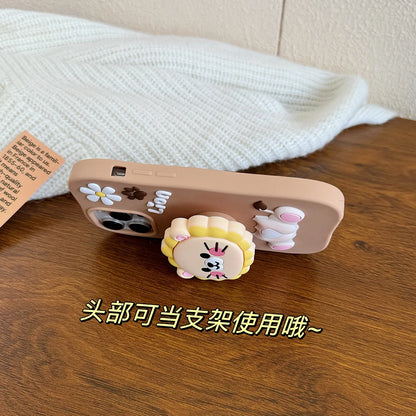 Cute Sunflower Lion Soft Silicone Phone Case