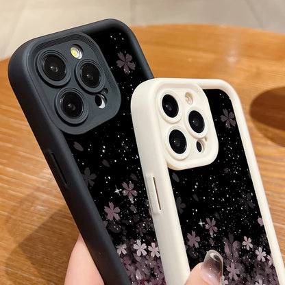 Gradient Cherry Blossom Phone Case for iPhone Soft Cover