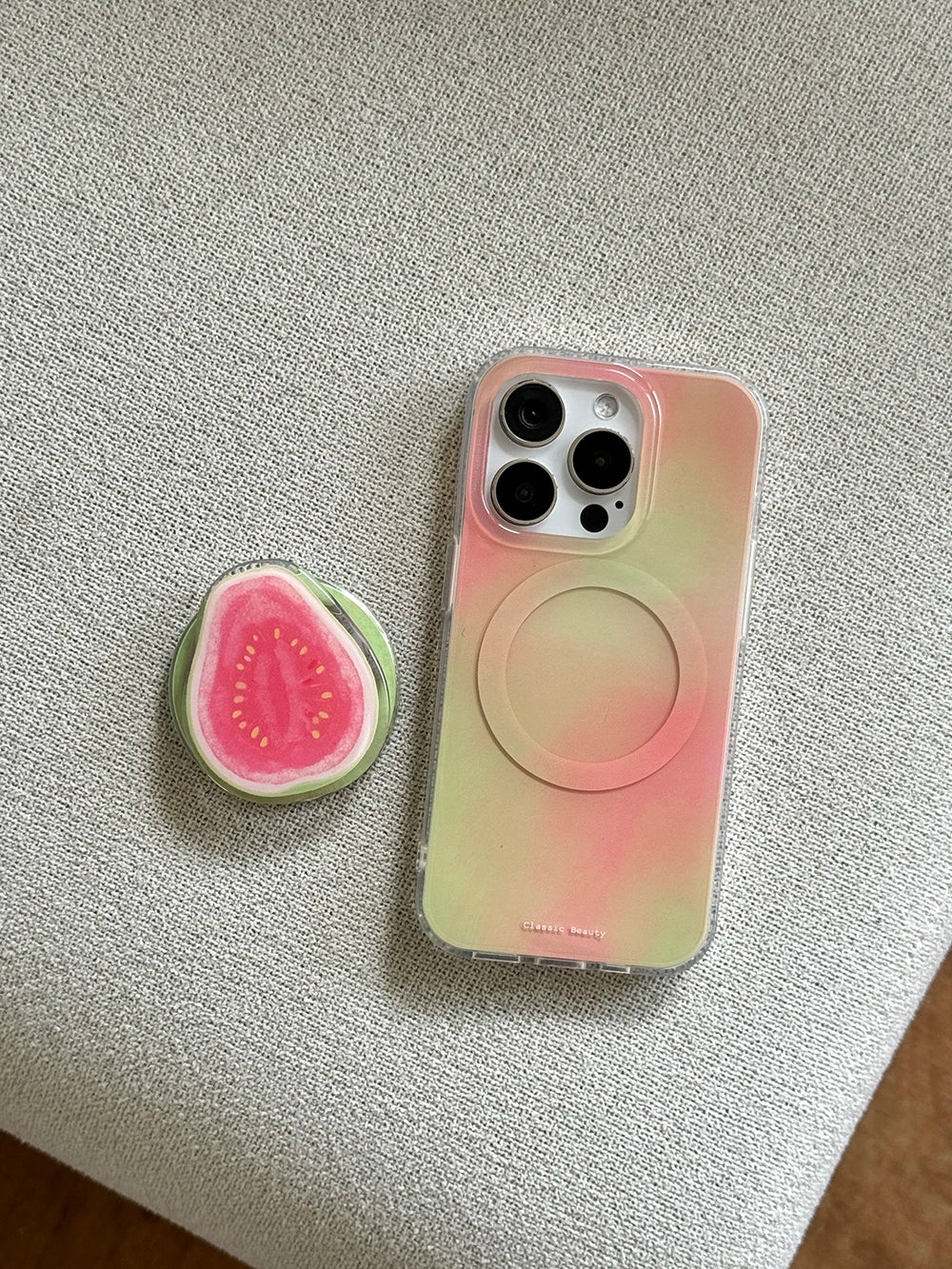 Cute Guava Magnetic Grip Tok Griptok Phone Stand Holder Phone Case