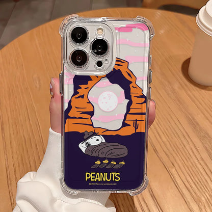 Snoopy Four Corner Anti Fall Airbag Shell Case For iPhone