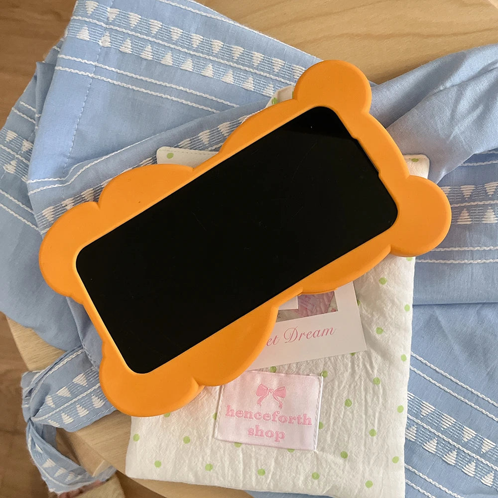 Kawaii 3D Cartoon Floral Teddy Bear Soft Silicone Case For iPhone