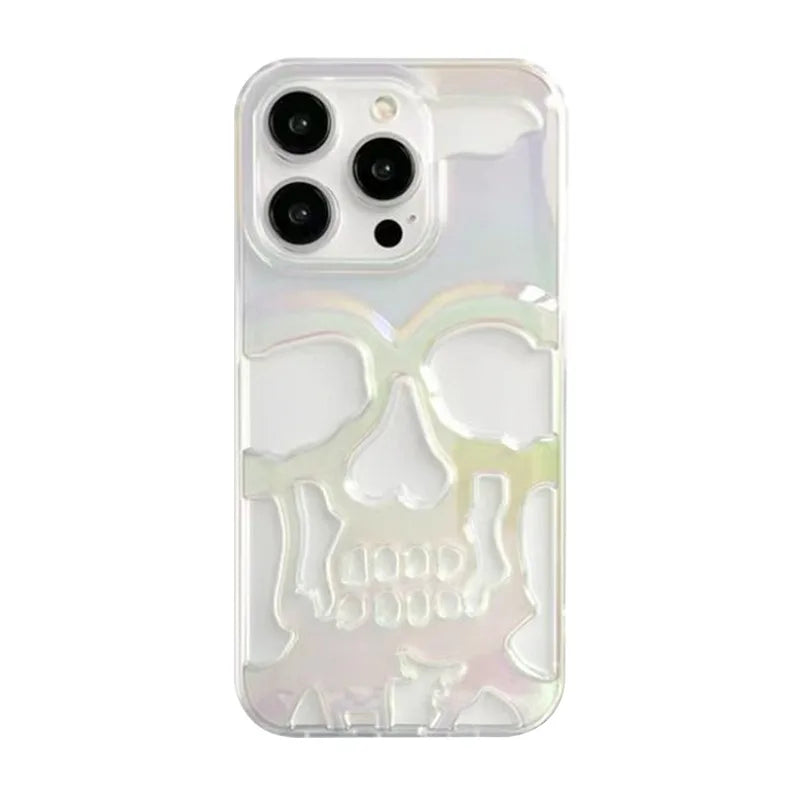 Hollow Skull Heat‑Dissipation Phone Case For iPhone