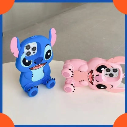 Disney Cute 3D Cartoon Big Ears Stitch Silicone Phone Case Suitable For iPhone