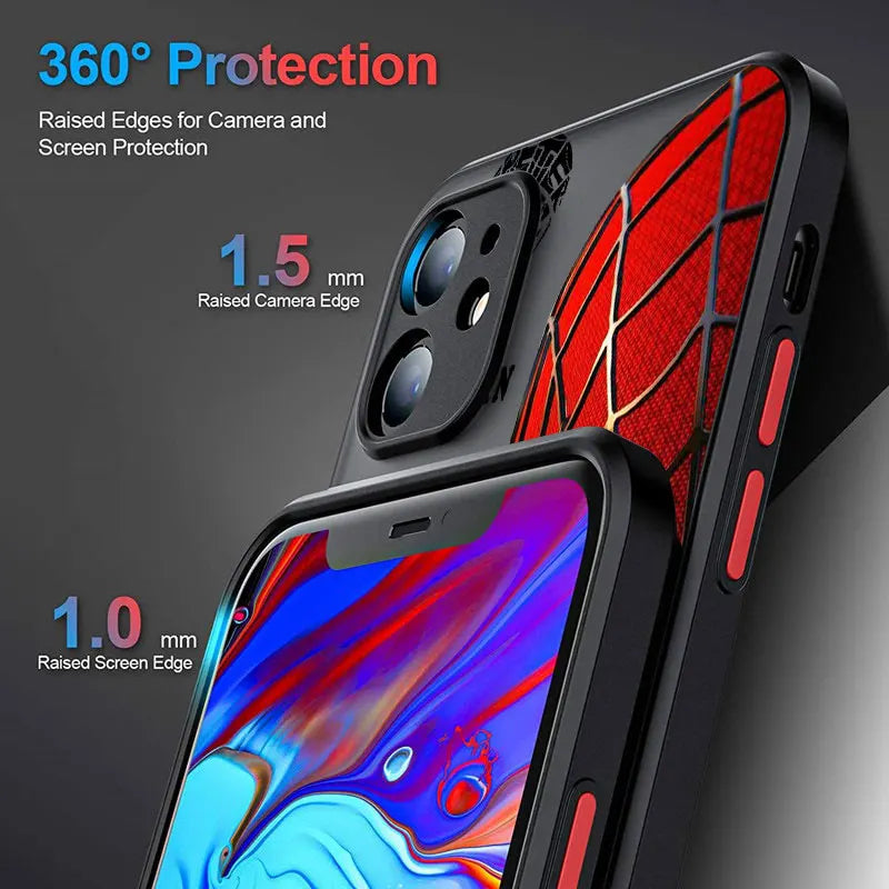 Marvel Half Face Spider Man Phone Case For iPhone