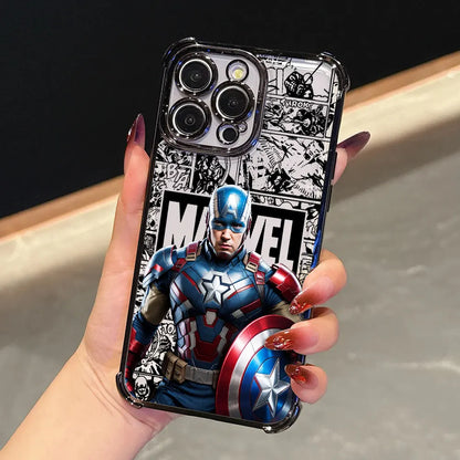 Luxury Marvel Spiderman Ironman Comic Case For iPhone