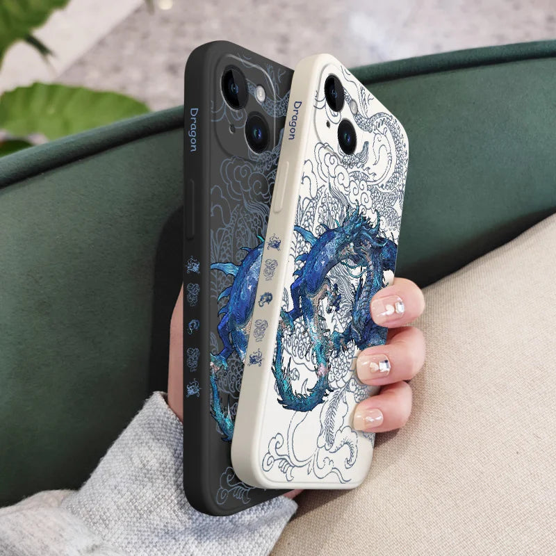Blue Dragon Phone Case For iPhone