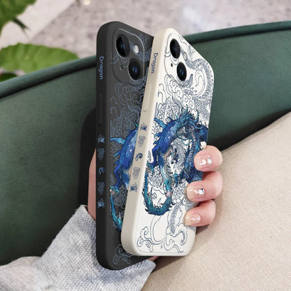 Blue Dragon Phone Case For iPhone