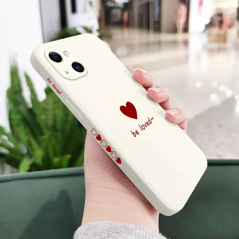 Simple Love Phone Case for iPhone Soft Cover