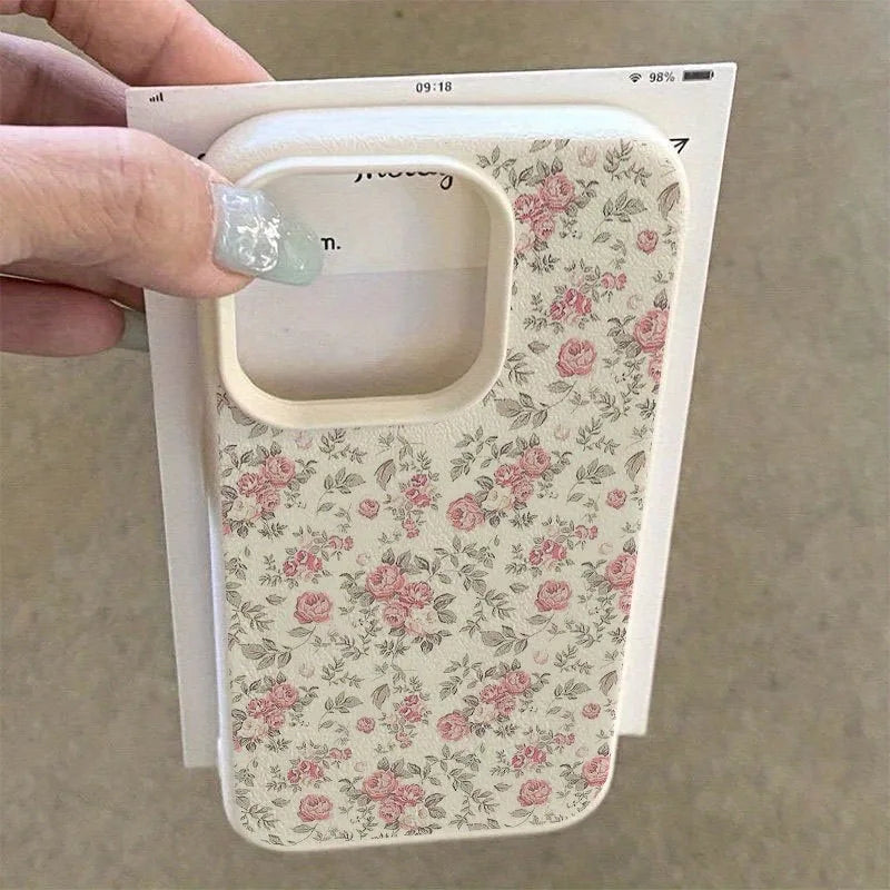 Vintage Retro Floral Phone Case For iPhone , Flower Pattern Soft Protective Cover