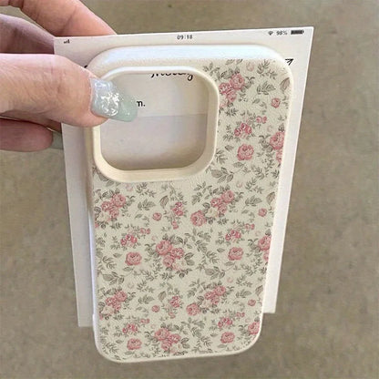 Vintage Retro Floral Phone Case For iPhone , Flower Pattern Soft Protective Cover