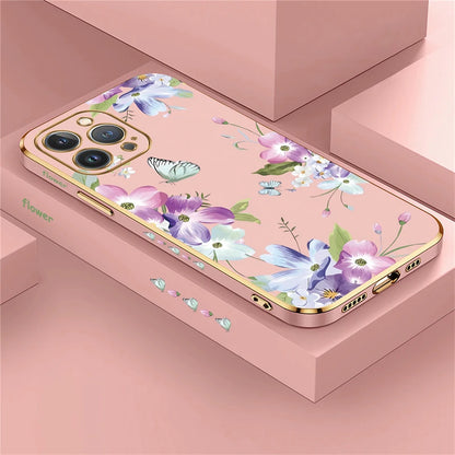 Luxury Flowers Case For iPhone