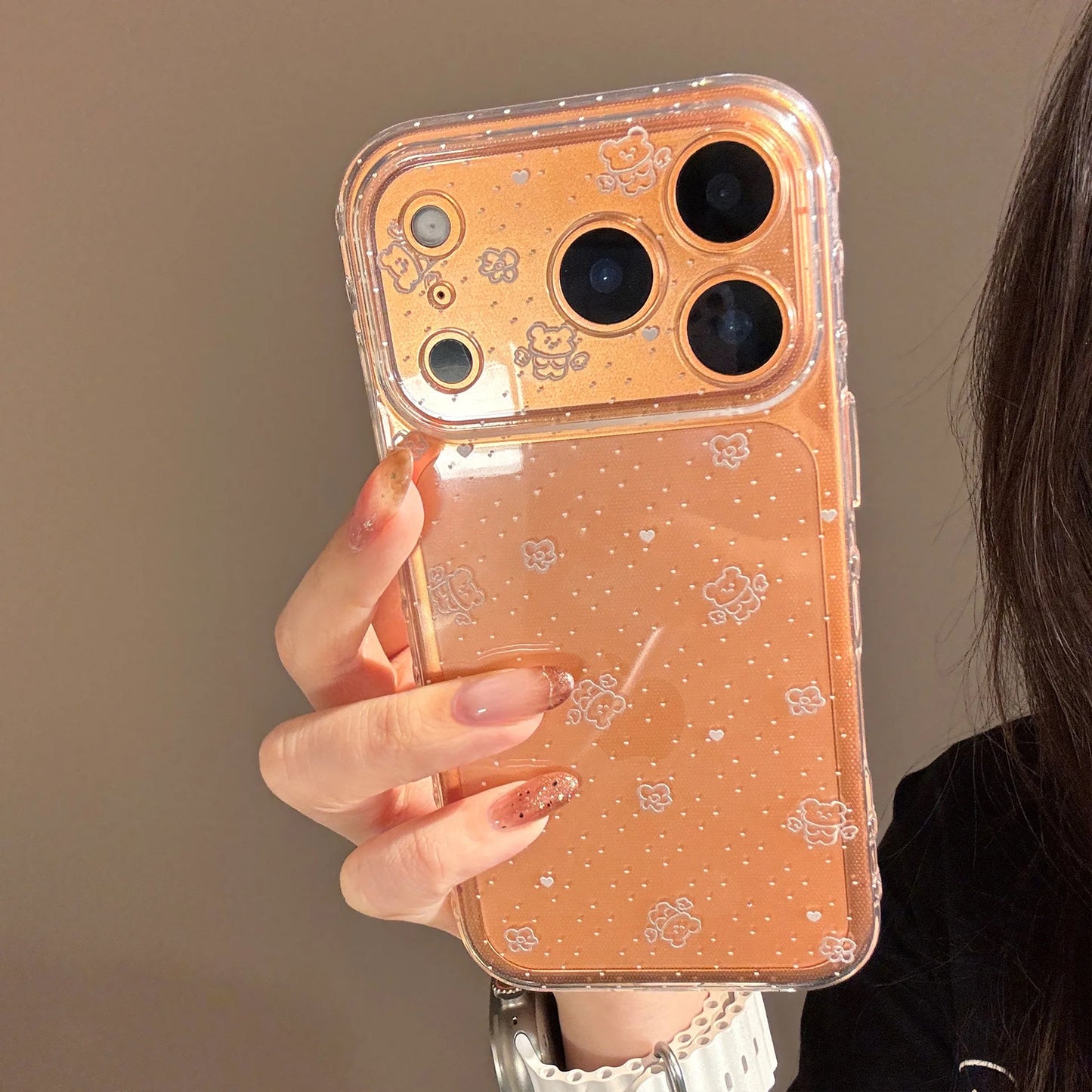Korean Polka Dot Bear iPhone Case