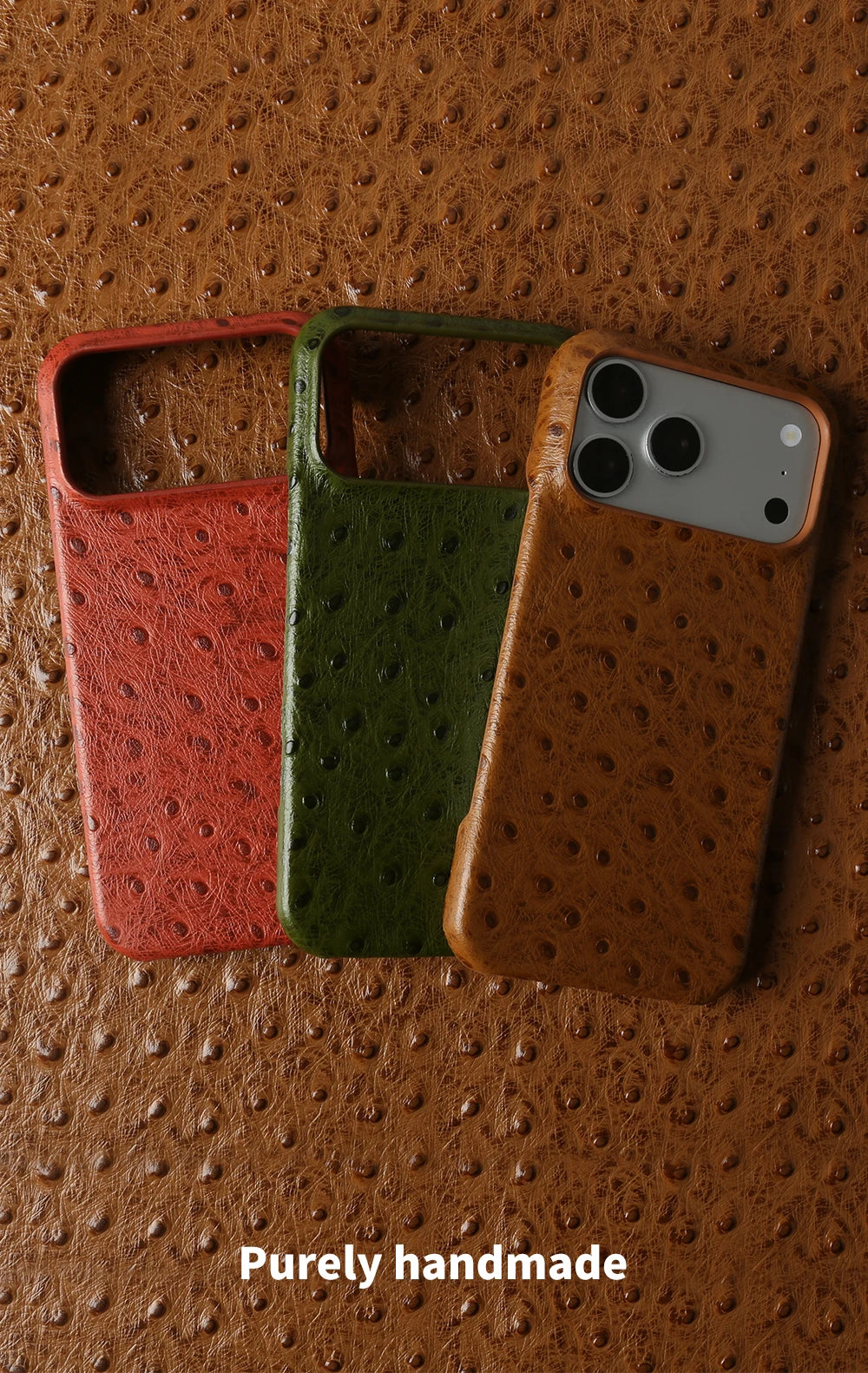 Ostrich Genuine Leather Case For iPhone