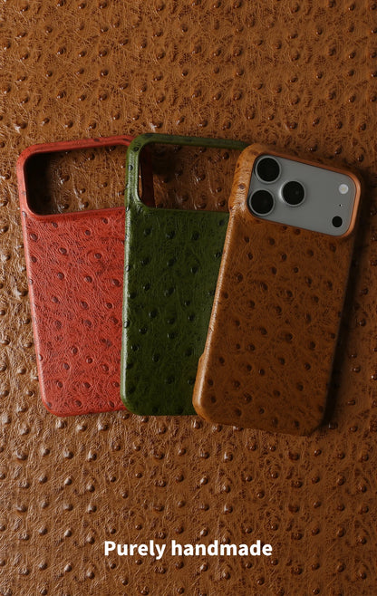 Ostrich Genuine Leather Case For iPhone