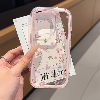 Transparent Flower Phone Case For iPhone