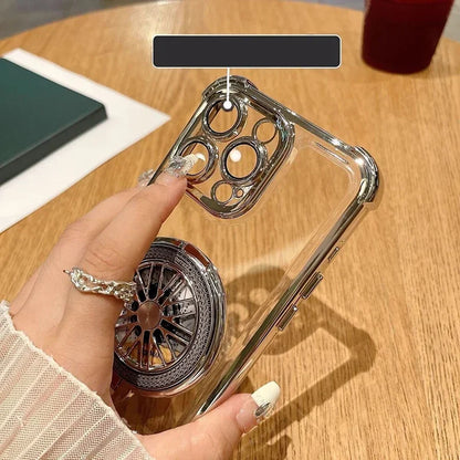 Luxury Magnetic Rotating Gyroscopic Bracket Phone Case For iPhone