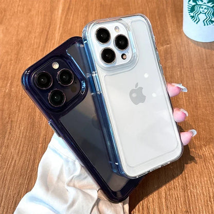 Luxury Silicone Transparent Shockproof Armo Case For iPhone Clear Protection Cover