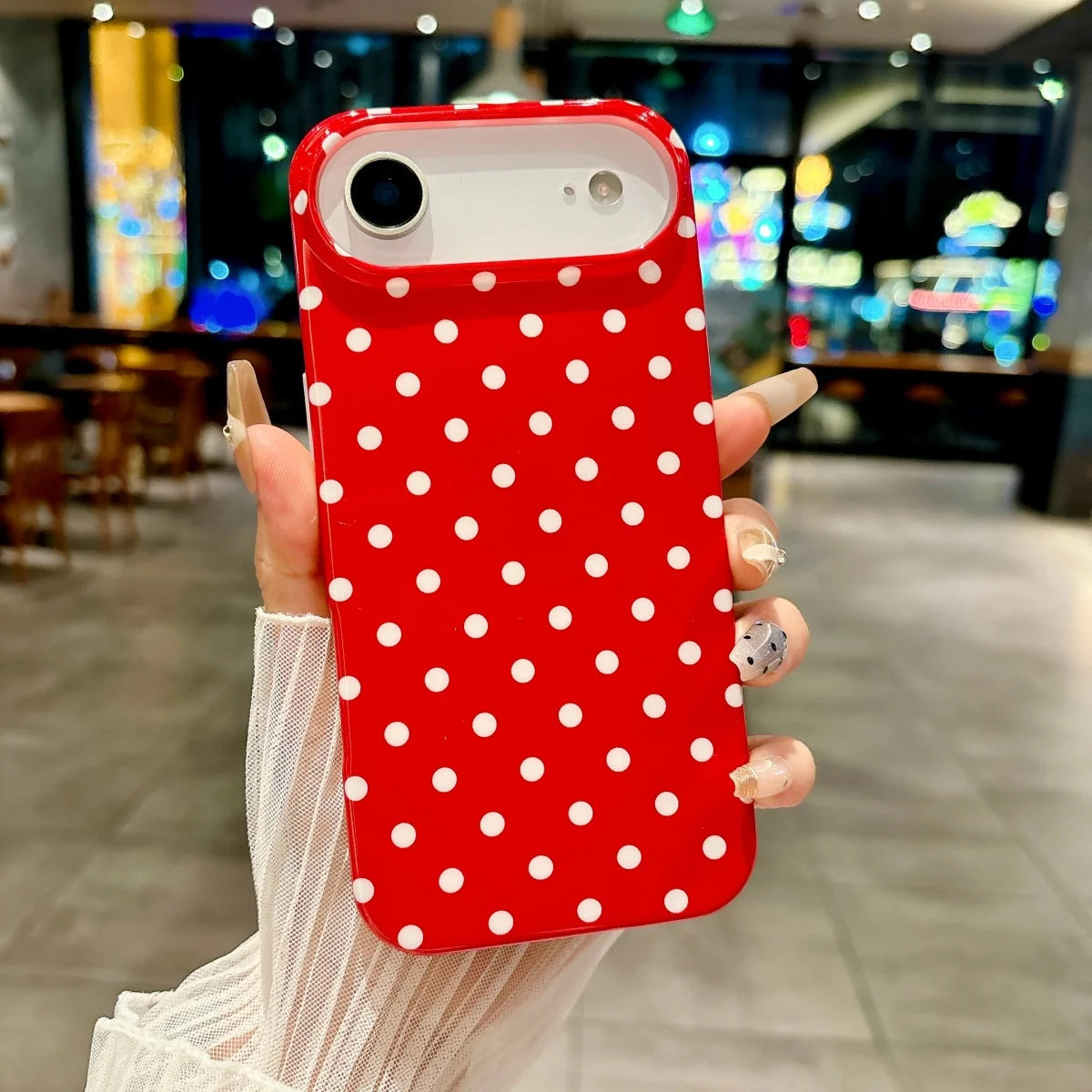 Korea Colorful Polka Dot Pattern Phone Case For iPhone Circular Wave Point Shockproof Bumper Cover