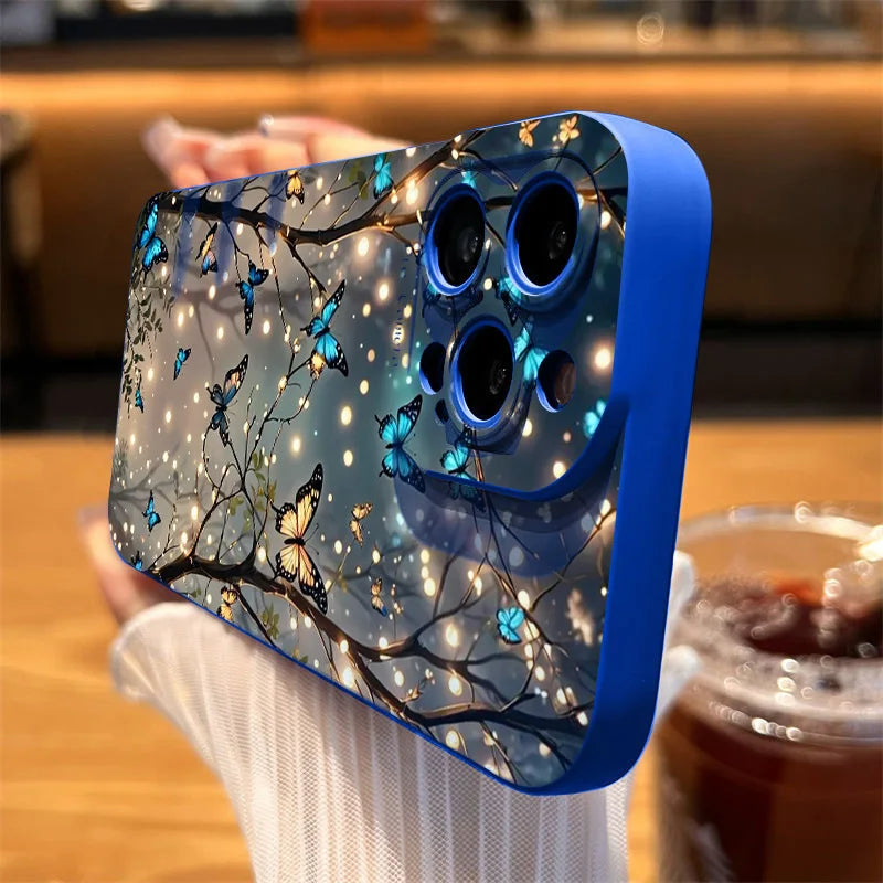 Glow In The Dark Butterfly Design Phone Case For iPhone