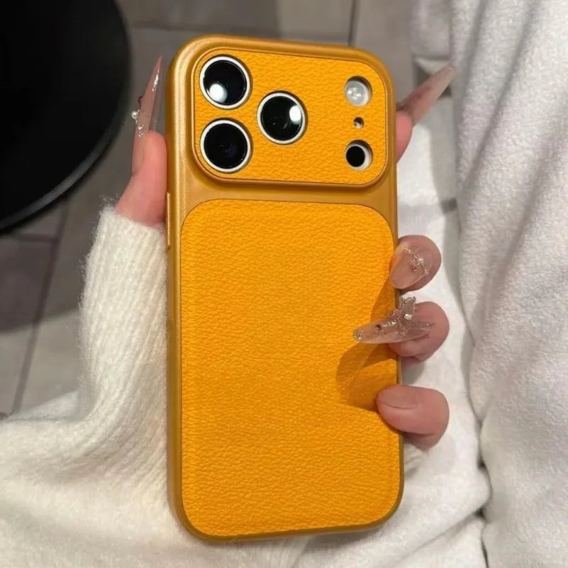Business Lychee Leather Case For iPhone