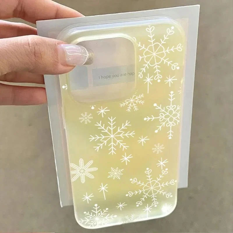 Cute Winter Snowflake Christmas Phone Case For iPhone