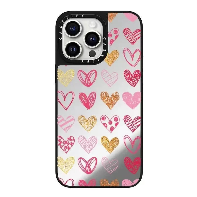 Caset Pink Heart Letter Anti-Fall Phone Case