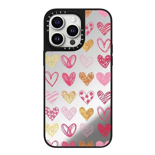 Caset Pink Heart Letter Anti-Fall Phone Case